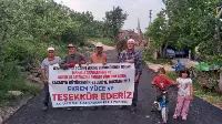 Ekrem Yüce’ye Pankartlı Teşekkür