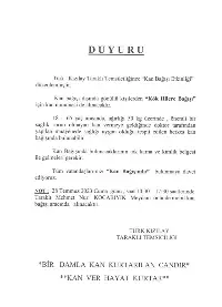 Kan Bağışı Kampanyasına Davet