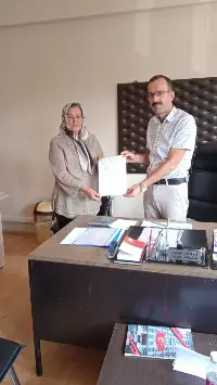 CHP TARAKLI İLÇE BAŞKANI CEMİLE KARABIYIKOĞLU MAZBATASINI ALDI