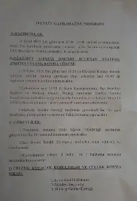 19 EYLÜL GAZİLER GÜNÜ PROGRAMI