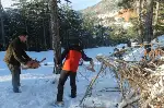 Kar altında doğada yaşayan hayvanlar unutulmadı