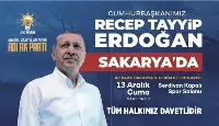 Cumhurbaşkanı Erdoğan'ın Sakarya'ya geleceği saat belli oldu!