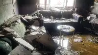 Çıkan yangında ev kullanılamaz hale geldi