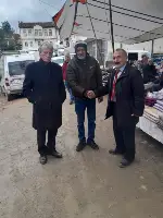 CHP TARAKLI BELEDİYE BAŞKAN ADAYI CEMAL DOĞAN PAZARI GEZDİ.