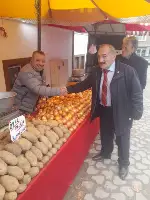 CHP TARAKLI BELEDİYE BAŞKAN ADAYI CEMAL DOĞAN PAZARI GEZDİ.