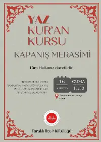 Yaz Kur'an Kursu Kapanış Merasimi