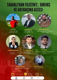 Taraklı’da Filistin için Direniş ve Dayanışma Gecesi Düzenlenecek