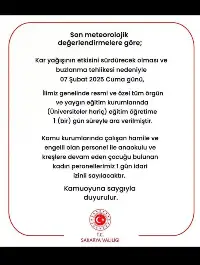 Eğitime 1 Gün Daha Ara