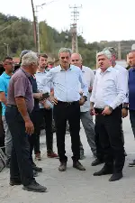 Vali Doğan ve Başkan Alemdar Yangın Bölgesindeki Köyleri Ziyaret Etti
