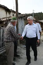 Vali Doğan ve Başkan Alemdar Yangın Bölgesindeki Köyleri Ziyaret Etti
