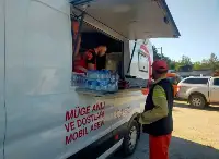 Taraklı Hacıyakup Mevkiinde Çıkan Orman Yangınına Kızılay'dan Destek