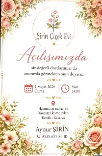 ŞİRİN ÇİÇEK EVİ TARAKLI’DA AÇILIYOR
