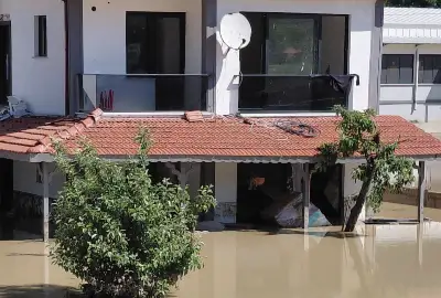 Aksu'da Deresinde Sel Oldu